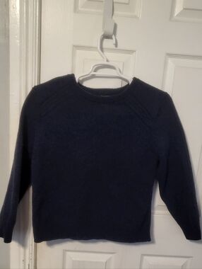 L.L. Bean Navy Wool Crewneck Sweater
